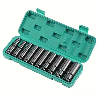 Juego De Copas De Impacto Largas De 1/2 X 10 Piezas Mecanica